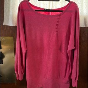 Allegra K pink long sleeve blouse sweater sz M